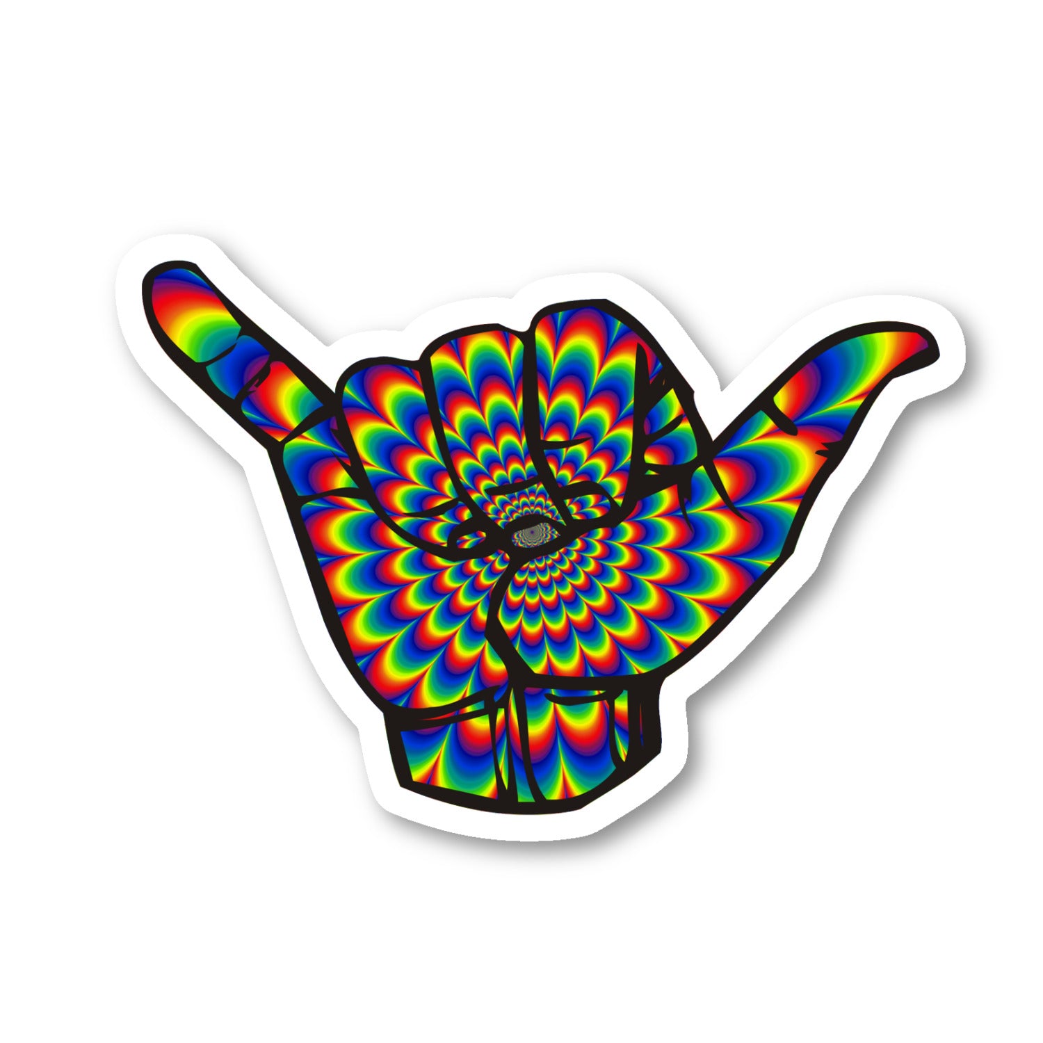Psychedelic Groovy Vinyl Sticker