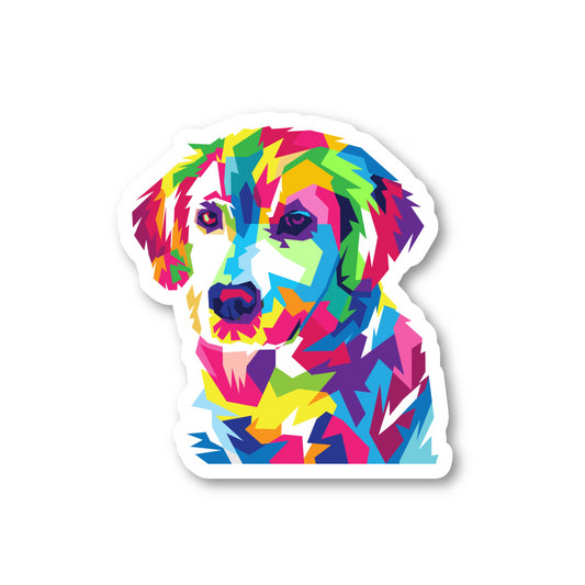 Colorful Dog Vinyl Sticker