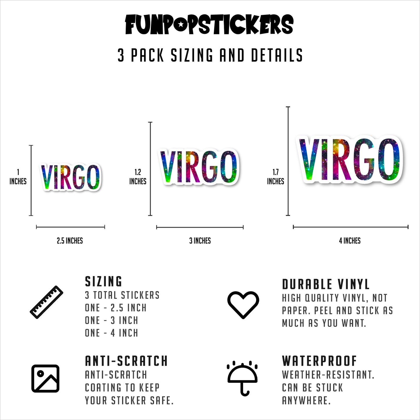 Virgo Astrology Sign Vinyl Stickers