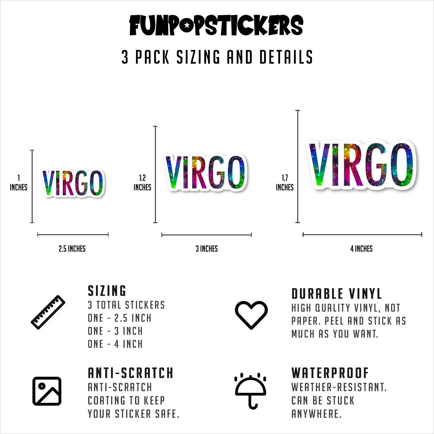 Virgo Astrology Sign Vinyl Stickers