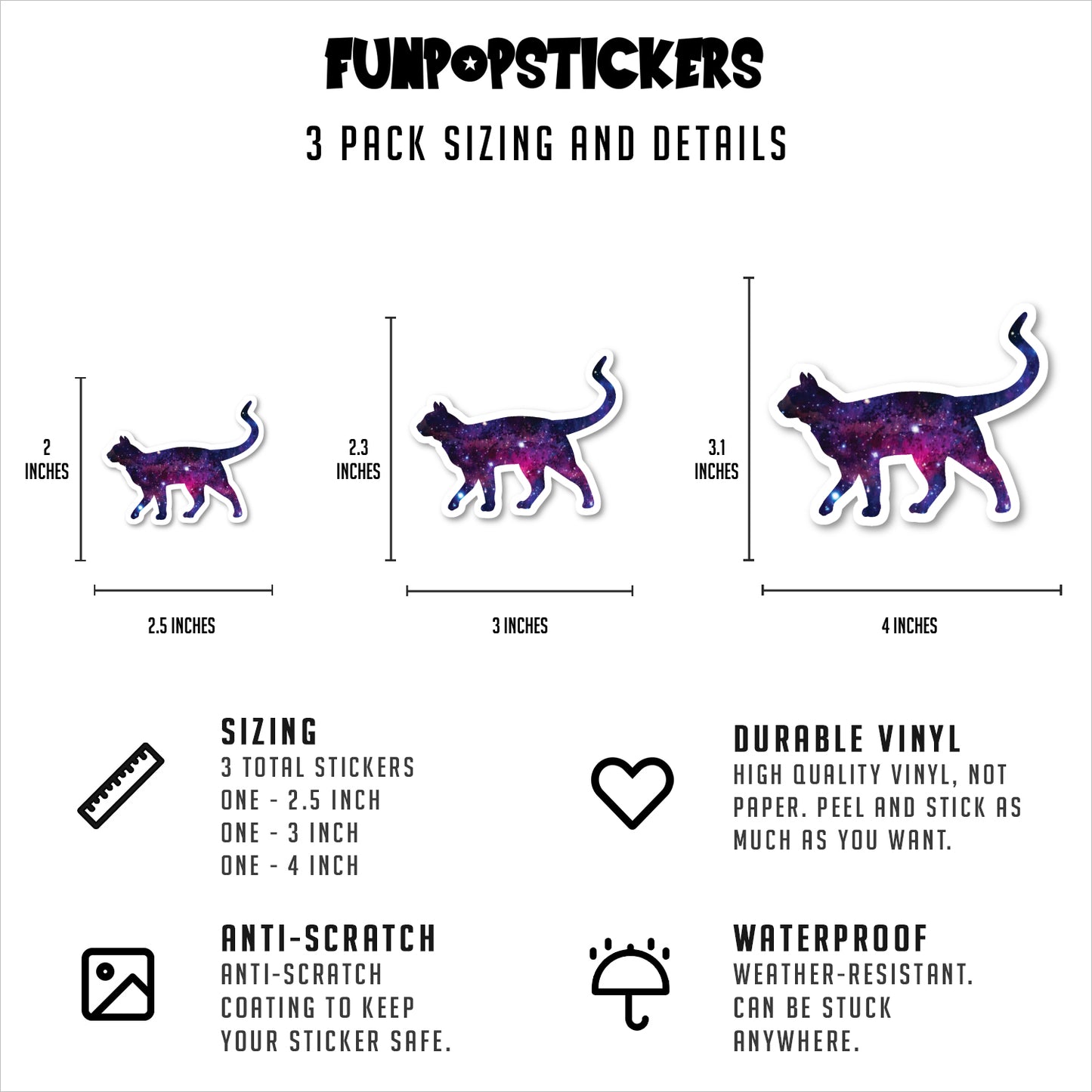 Cat Walking Vinyl Stickers