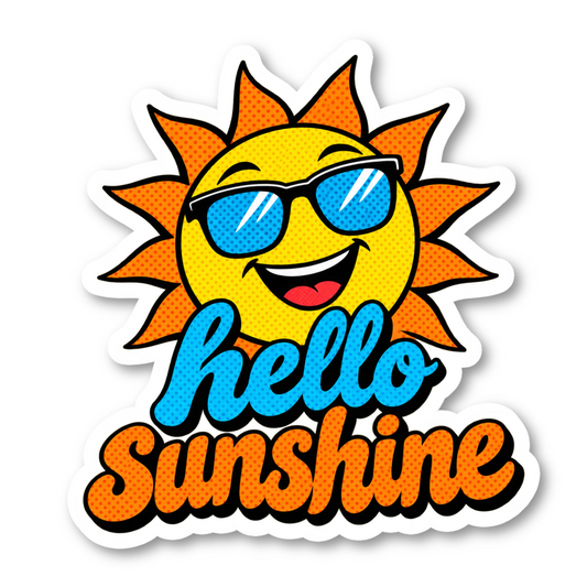 Hello Sunshine Vinyl Sticker Vinyl Sticker