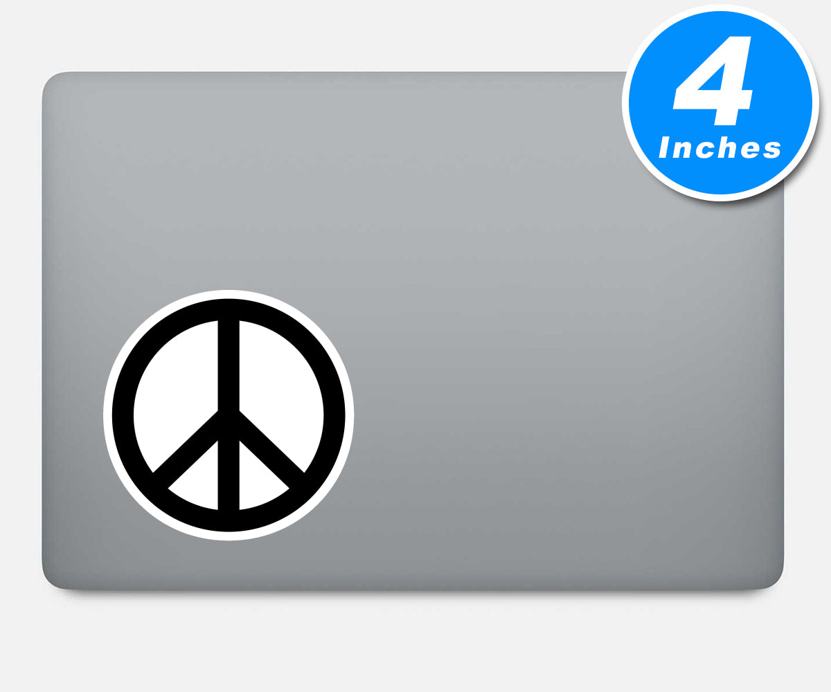 Peace Symbol Black Vinyl Stickers
