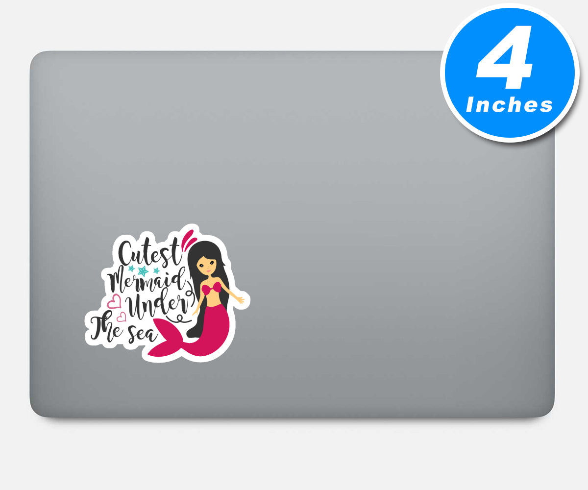 Cutest Mermaid Under The Sea Vinyl Stickers