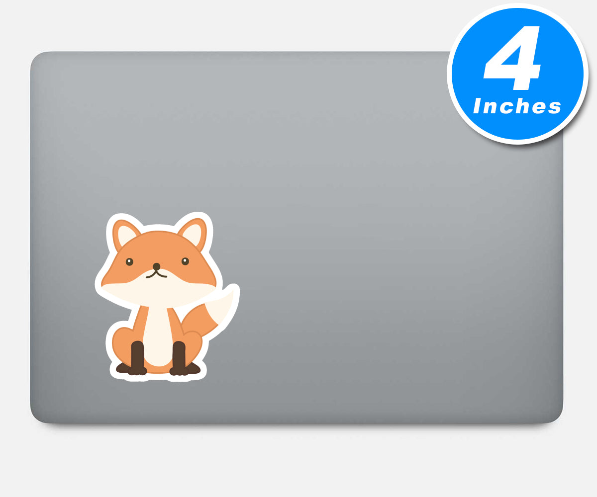 Fox Cute Sitting Vinyl Stickers
