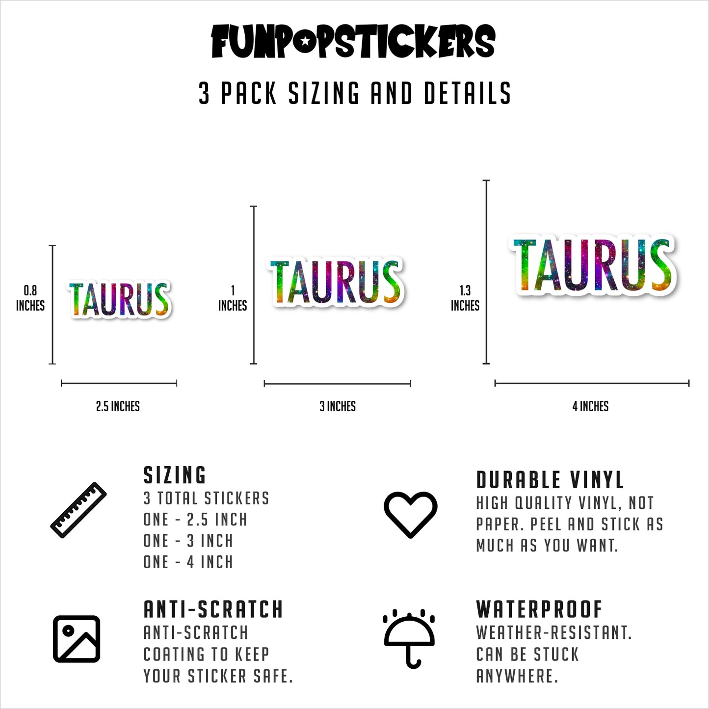 Taurus Astrology Sign Vinyl Stickers