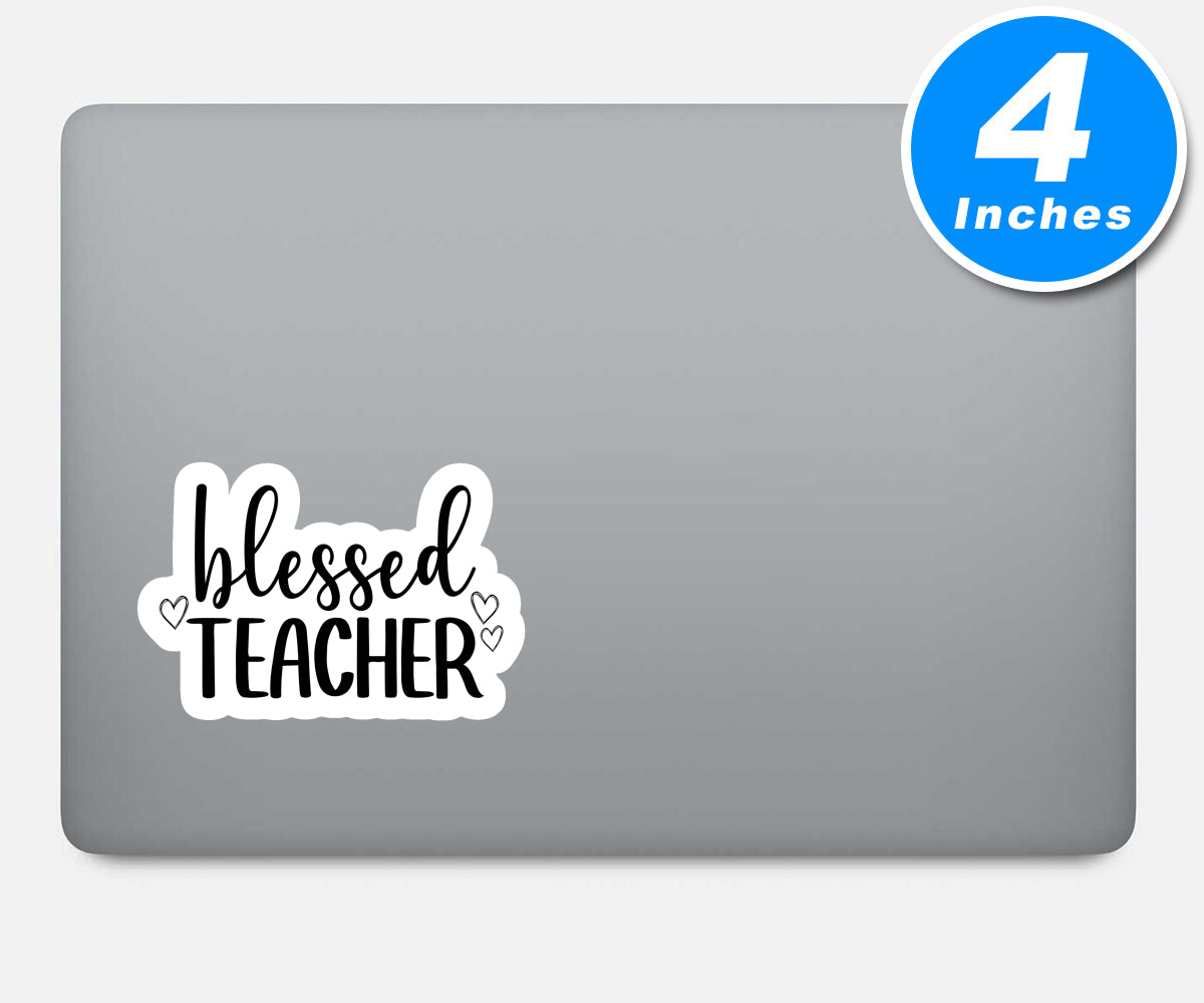 Blessed Teacher Hearts Vinyl Stickers