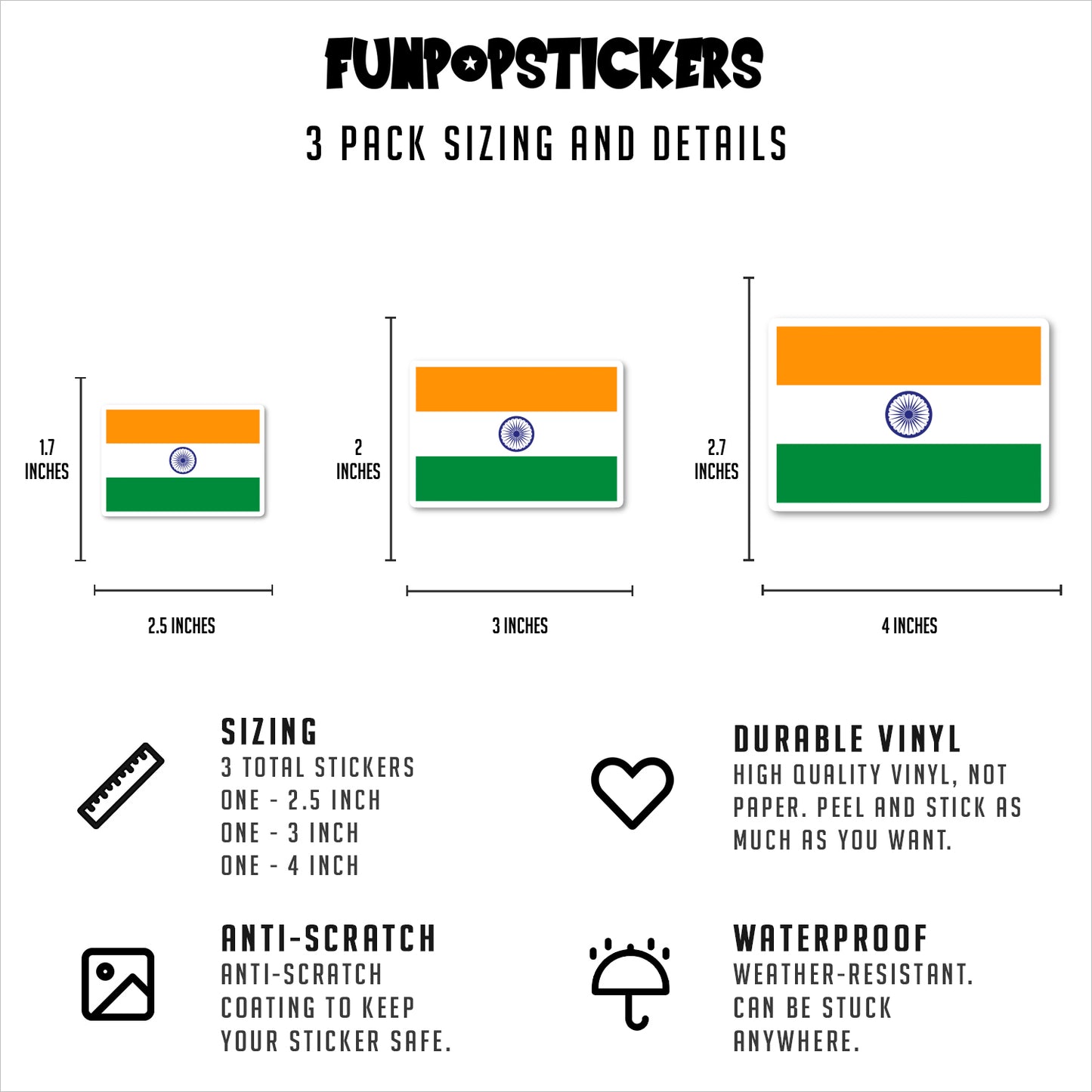 India Indian Vinyl Stickers