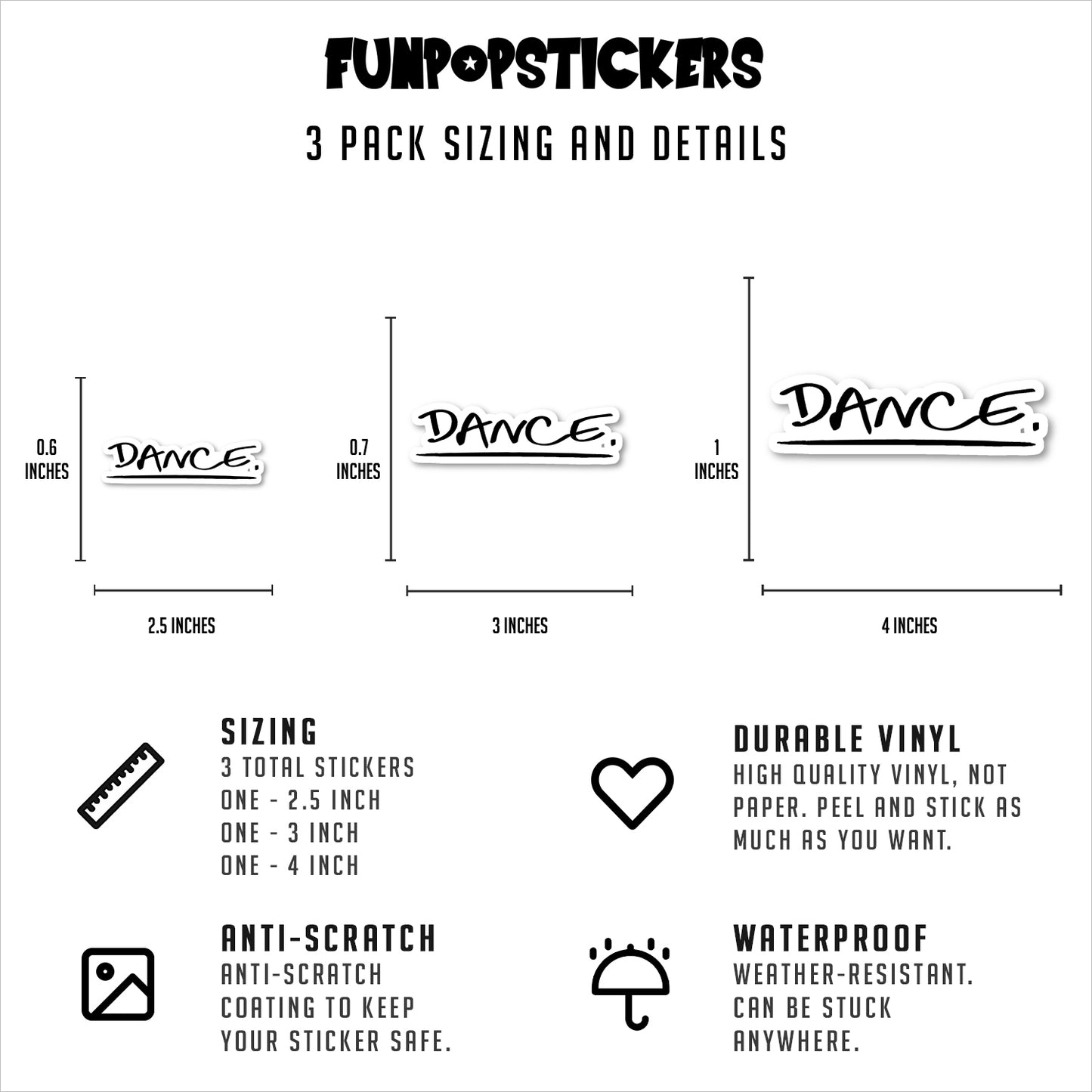 Dance Vinyl Stickers