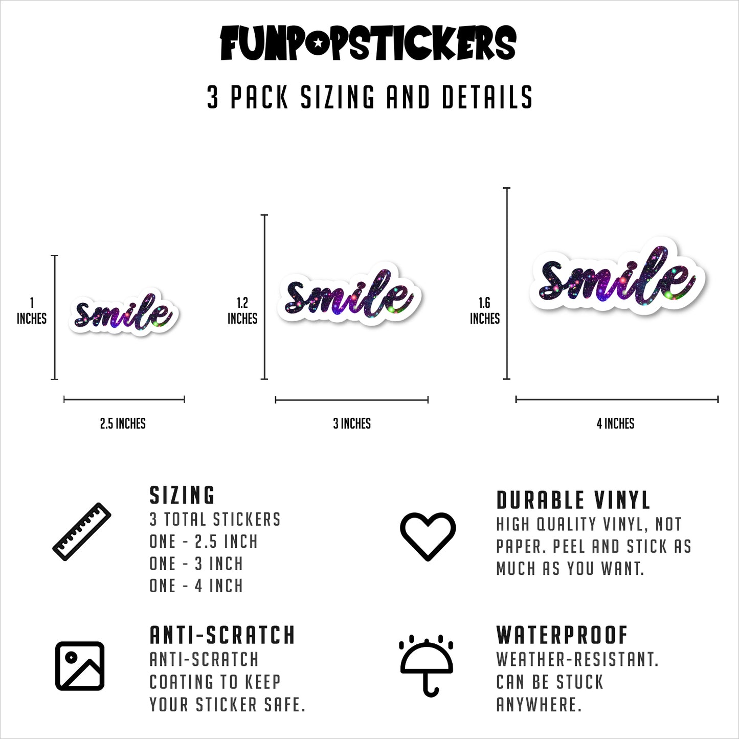 Smile Vinyl Stickers