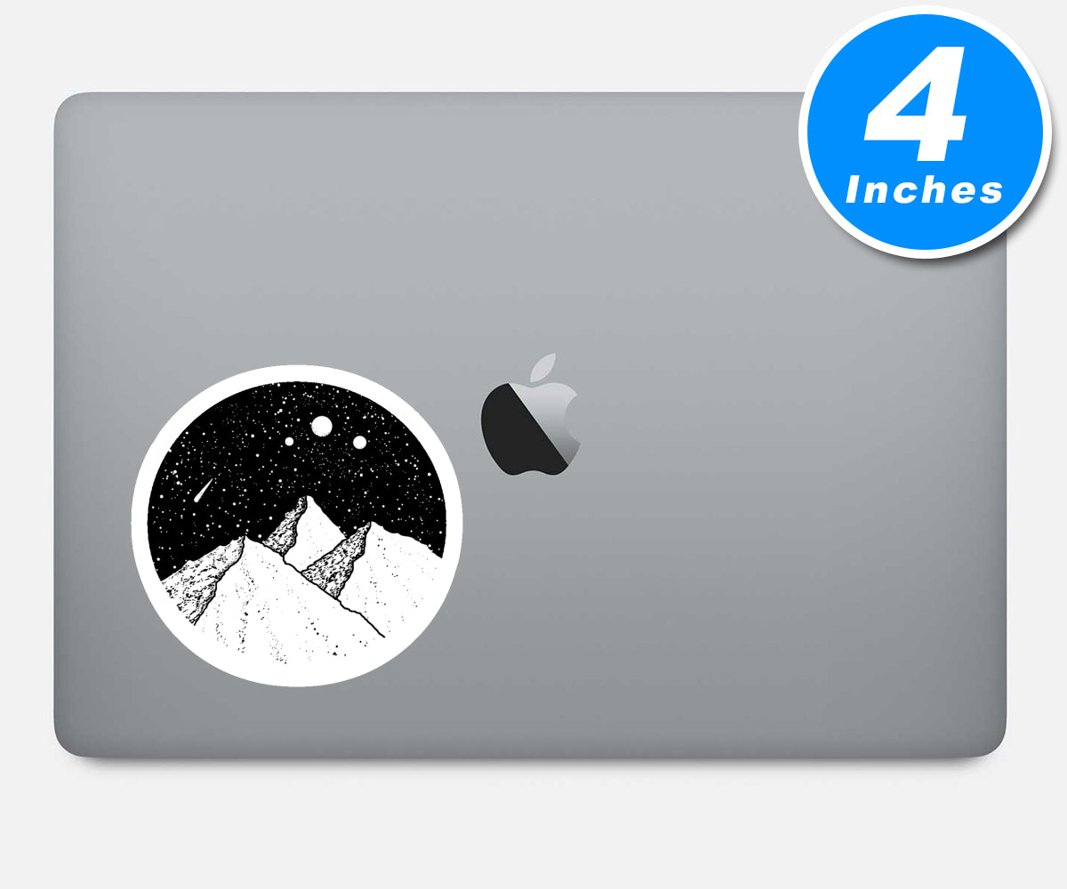 Space Mountains Vinyl Stickers