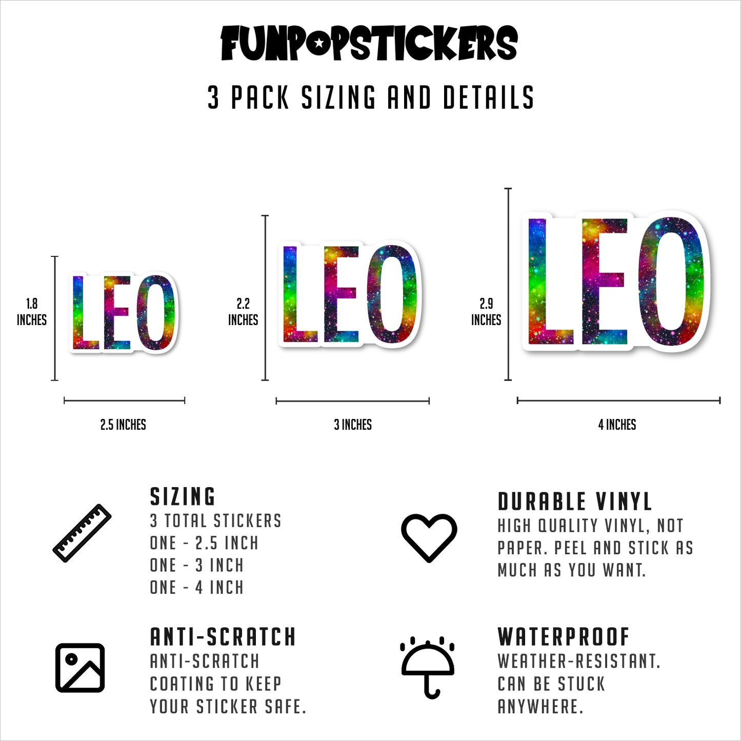 Leo Astrology Sign Vinyl Stickers