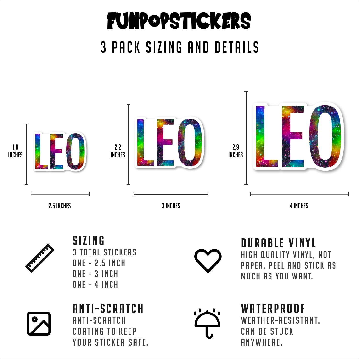 Leo Astrology Sign Vinyl Stickers