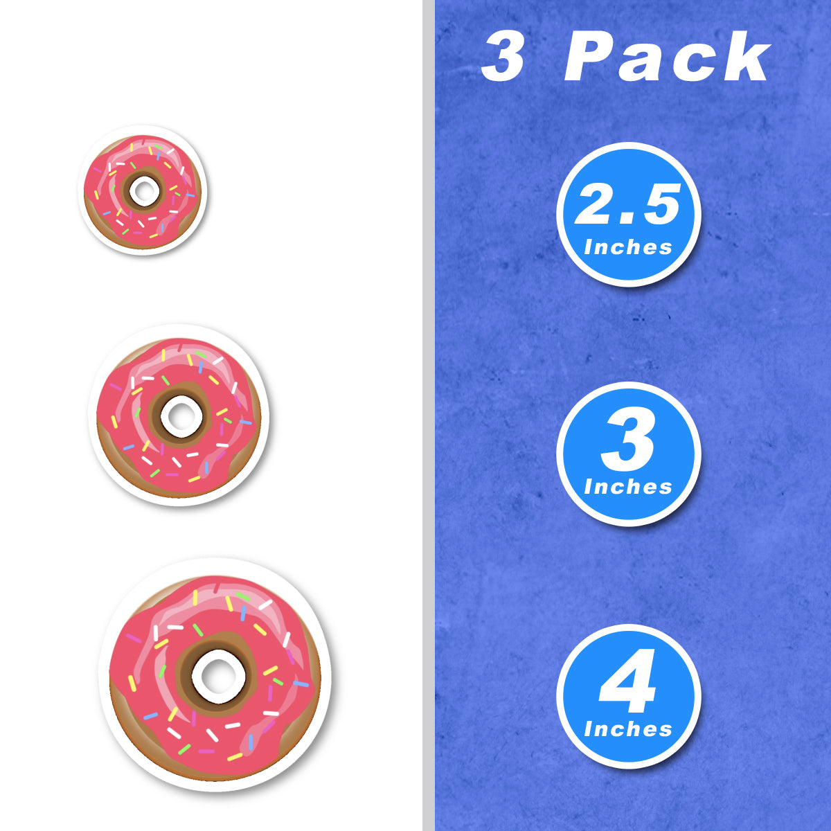 Pink Donut Vinyl Stickers