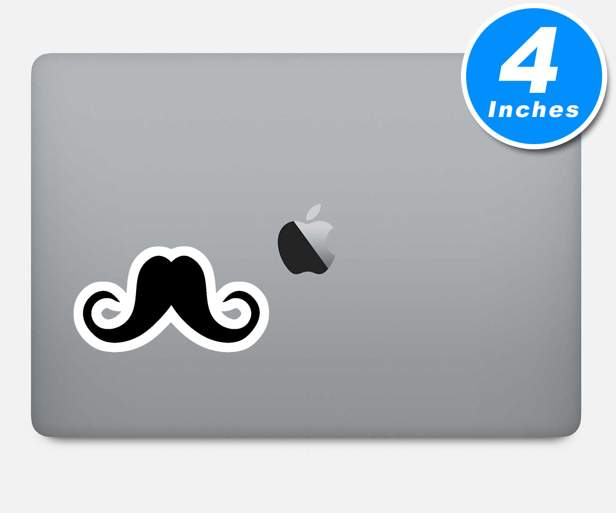 Old Timey Mustache Vinyl Stickers