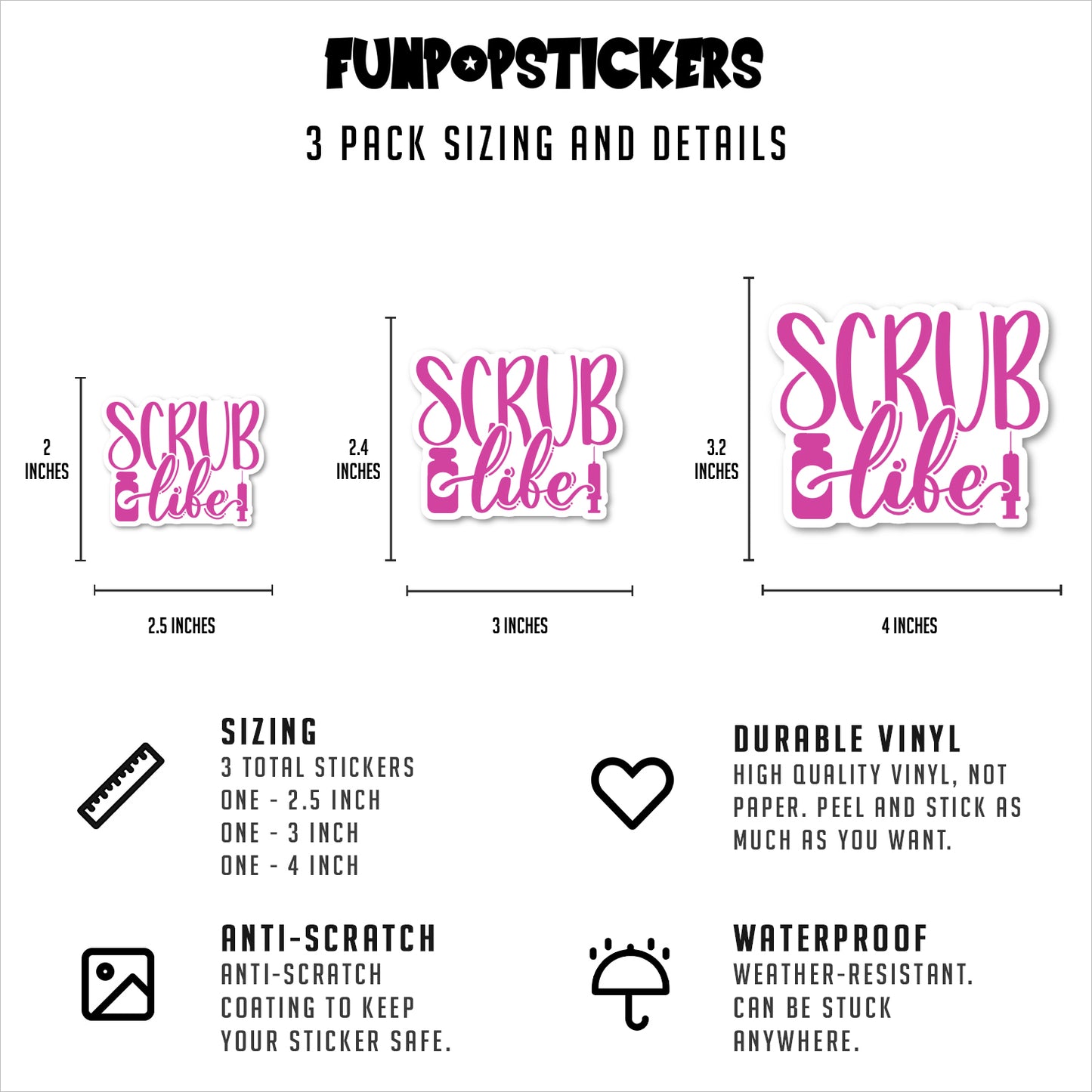 Nurse Scrub Life Vinyl Stickers