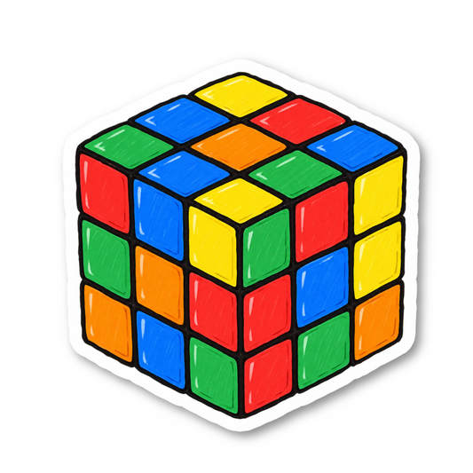 Rubiks Cube Vinyl Sticker