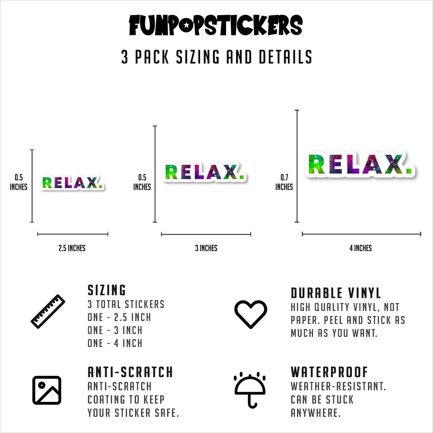 Relax Vinyl Stickers