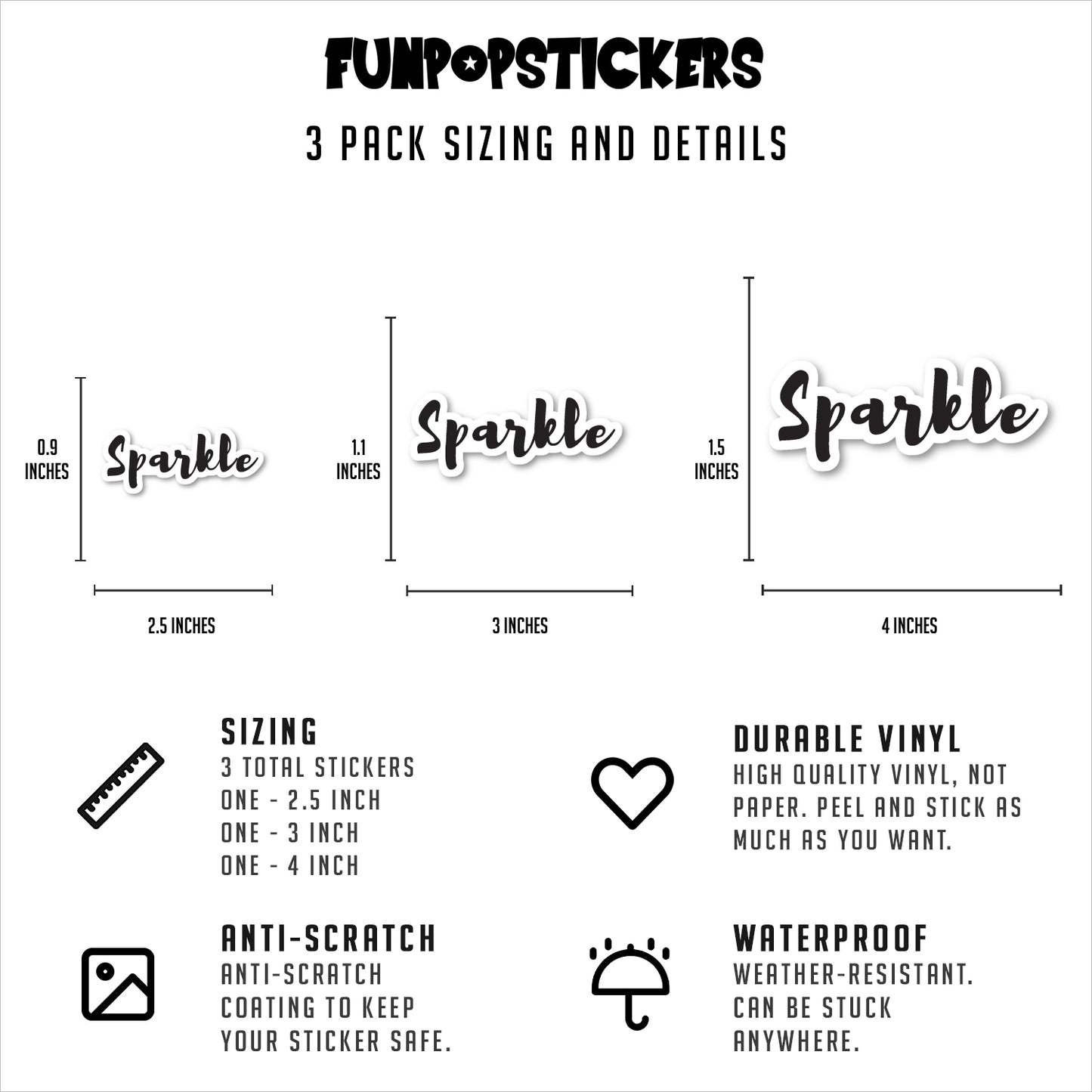 Sparkle Vinyl Stickers