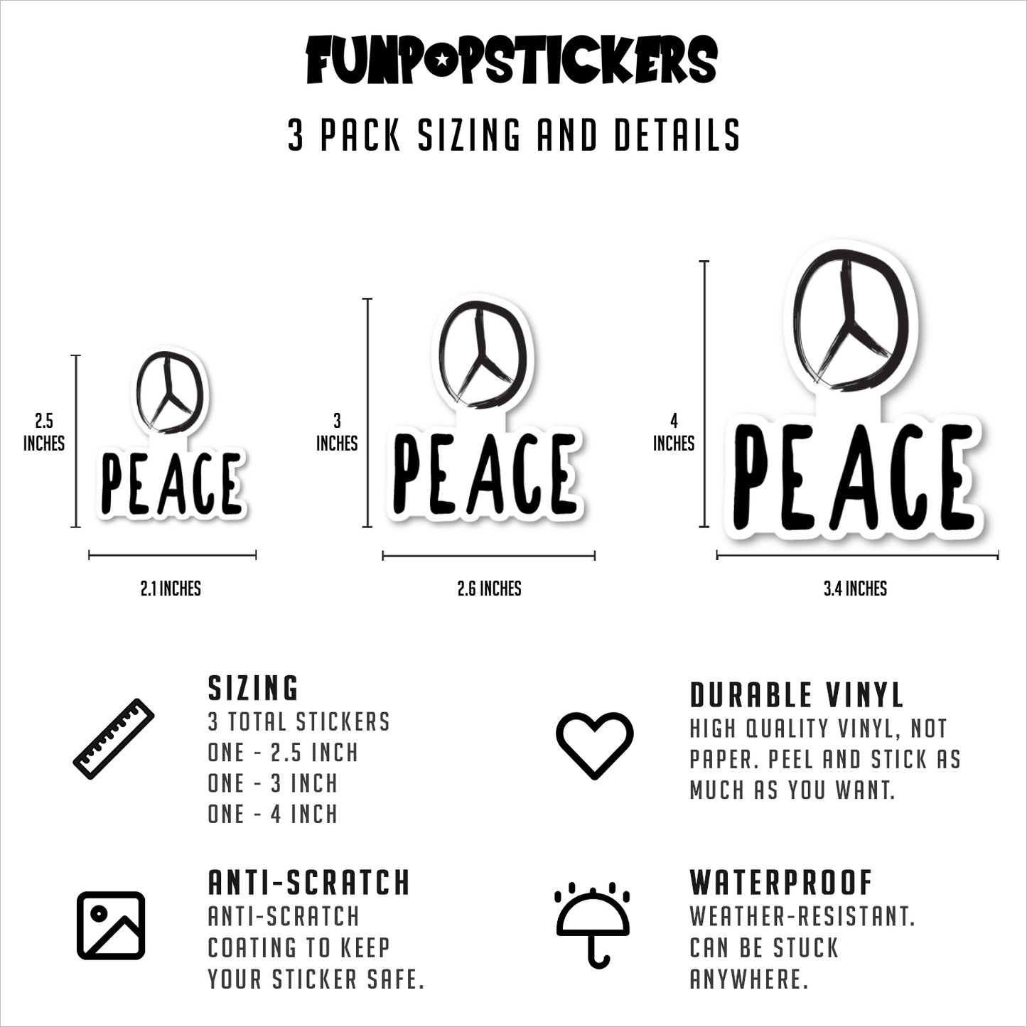 Peace Vinyl Stickers