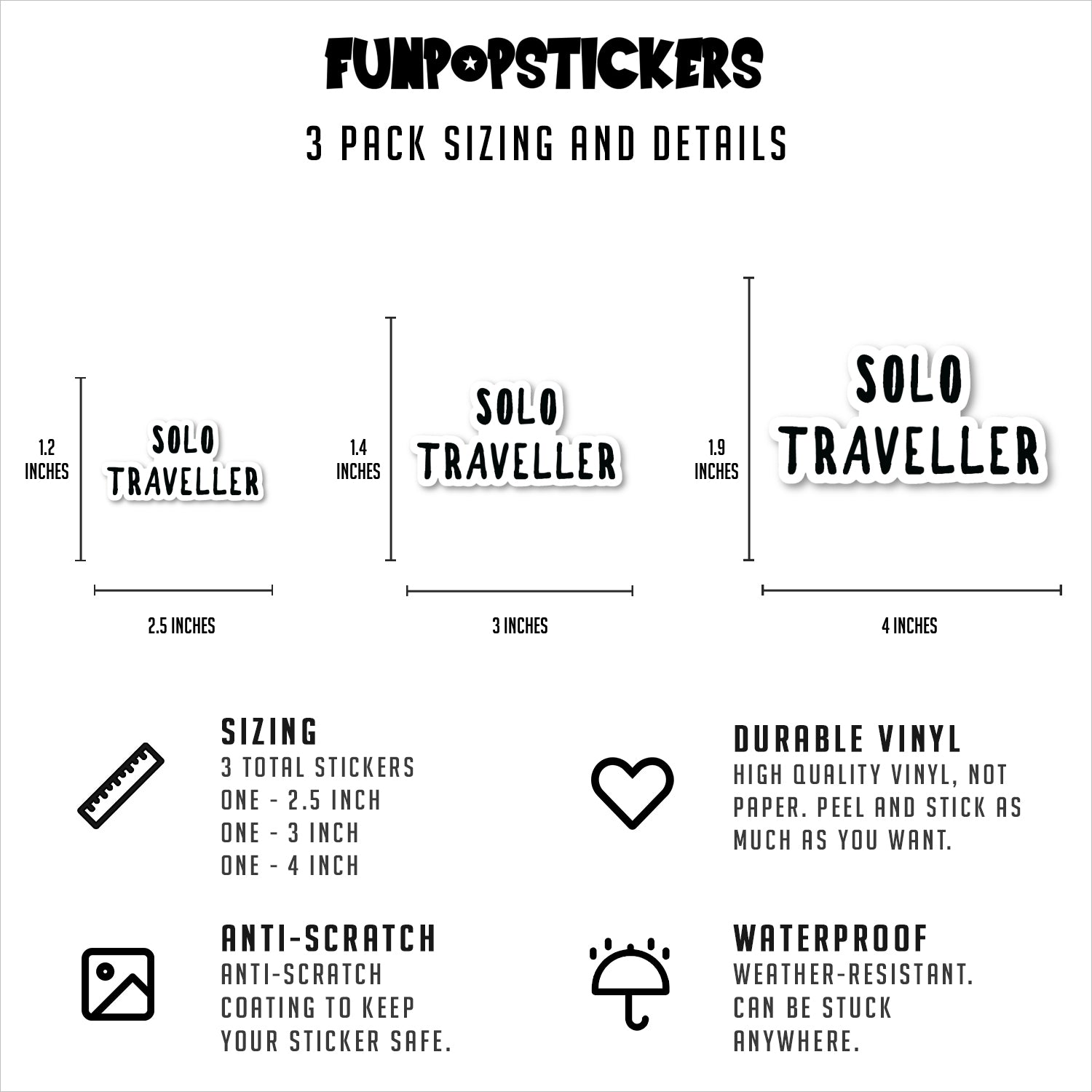 Solo Traveller Vinyl Stickers