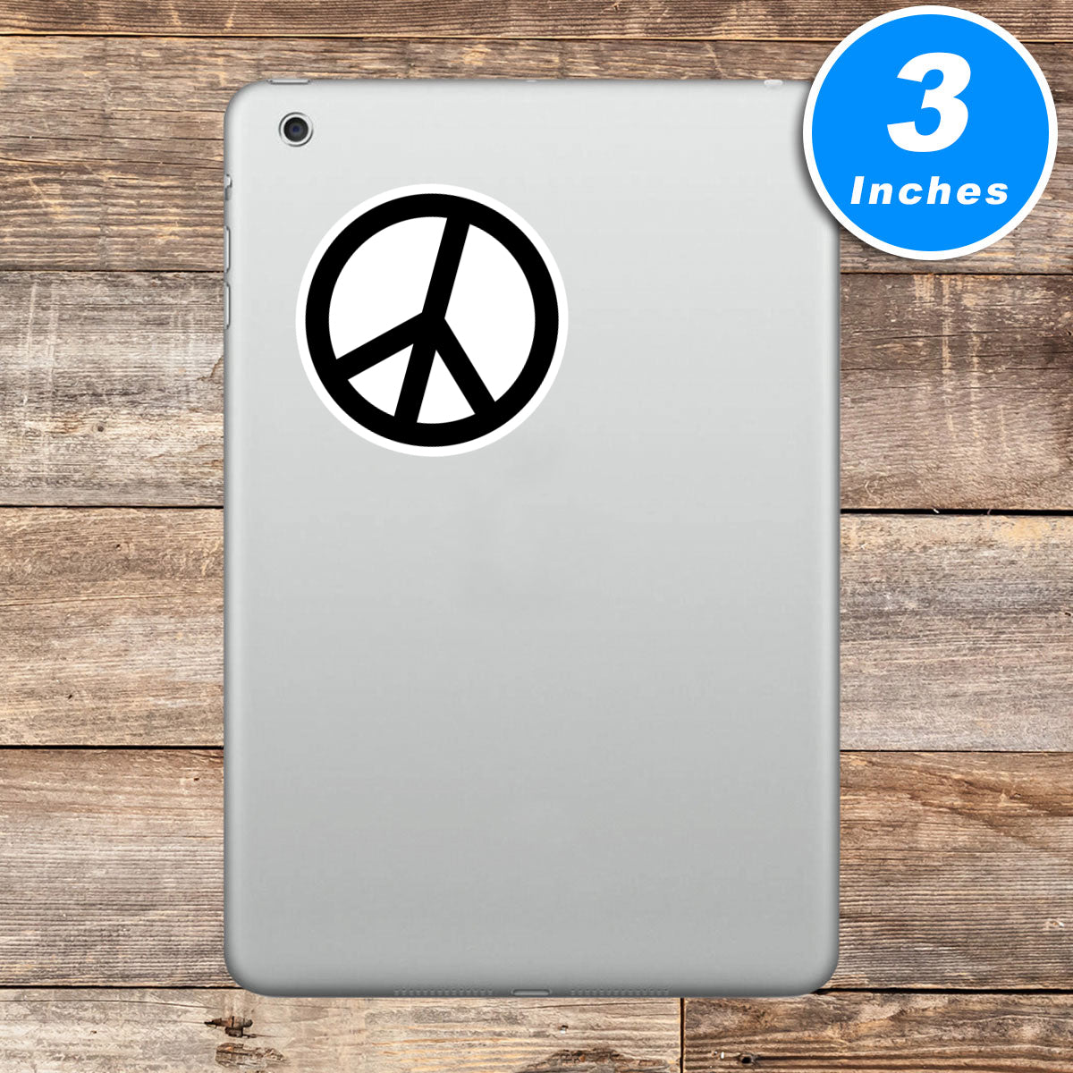 Peace Symbol Black Vinyl Stickers