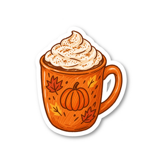 Fall Coffee Vinyl Sticker