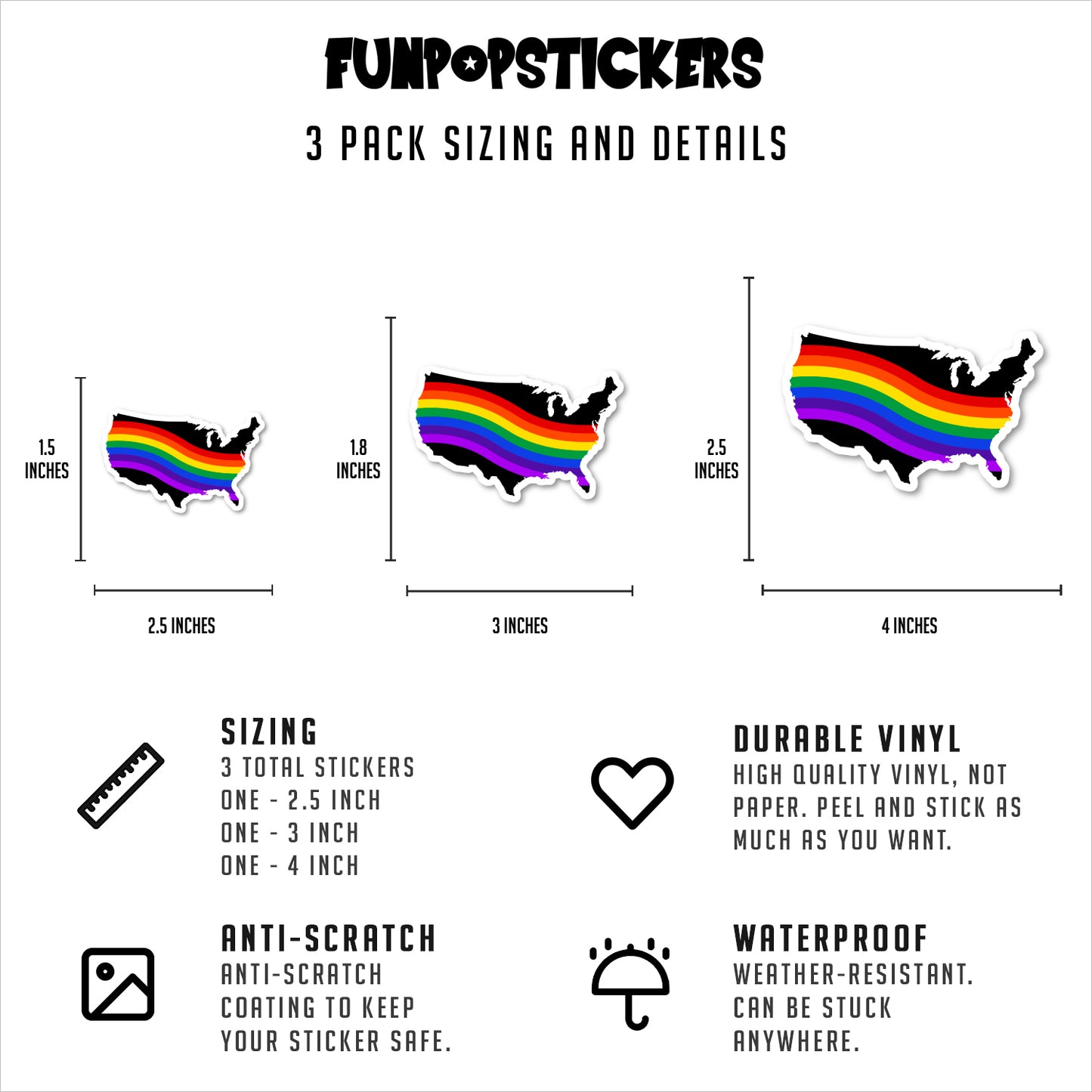 America Usa Pride Vinyl Stickers