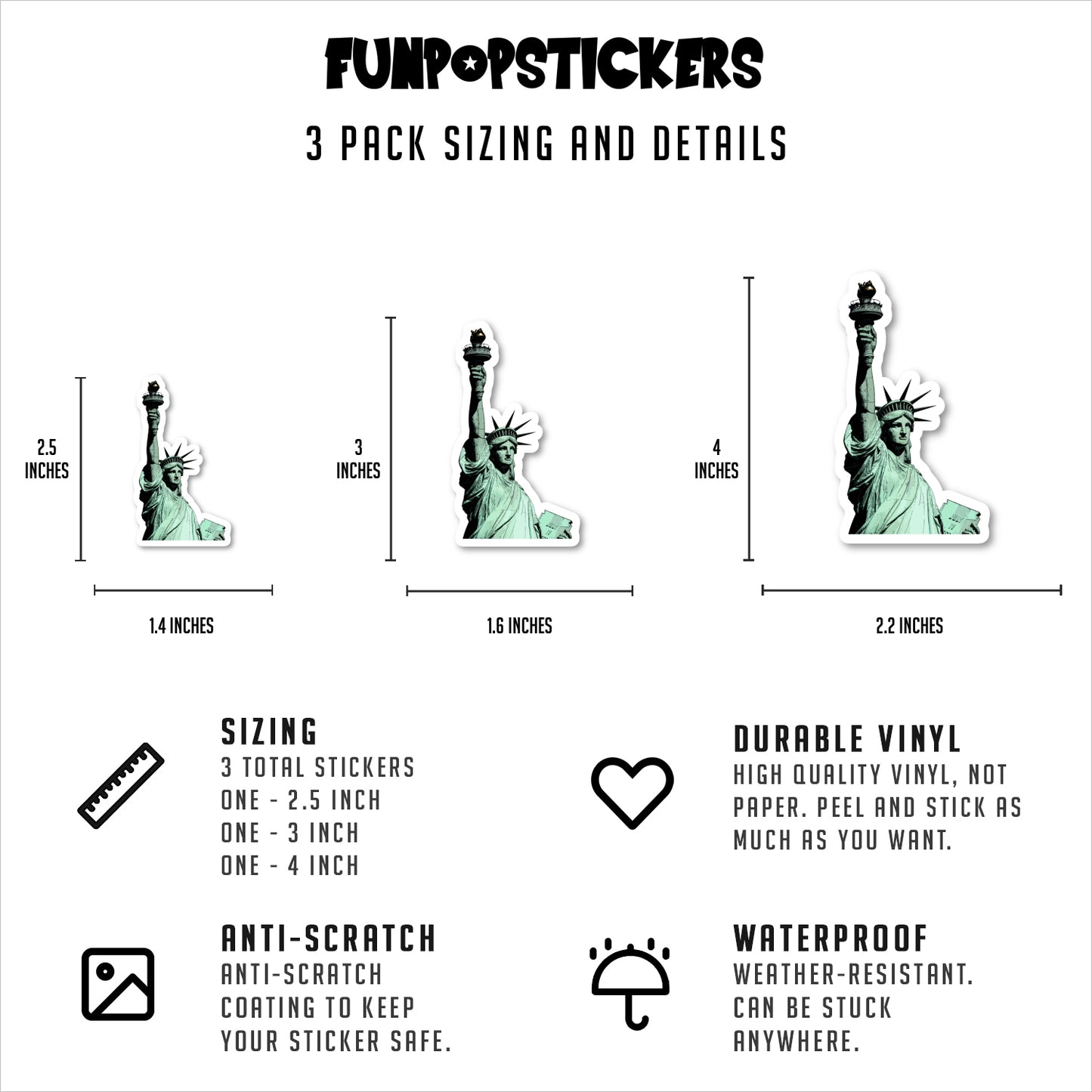 Statue Of Liberty Nyc Vinyl Stickers