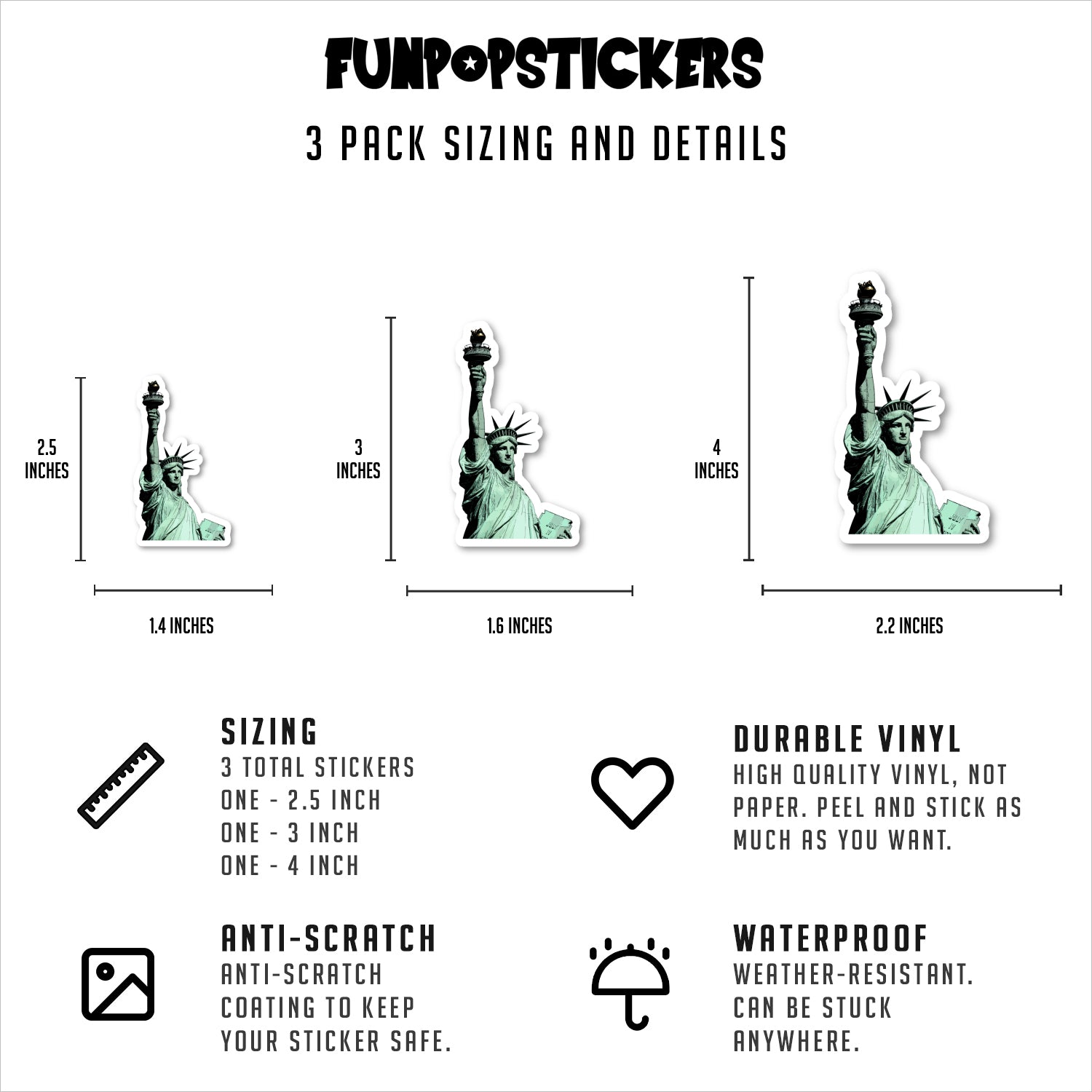 Statue Of Liberty Nyc Vinyl Stickers