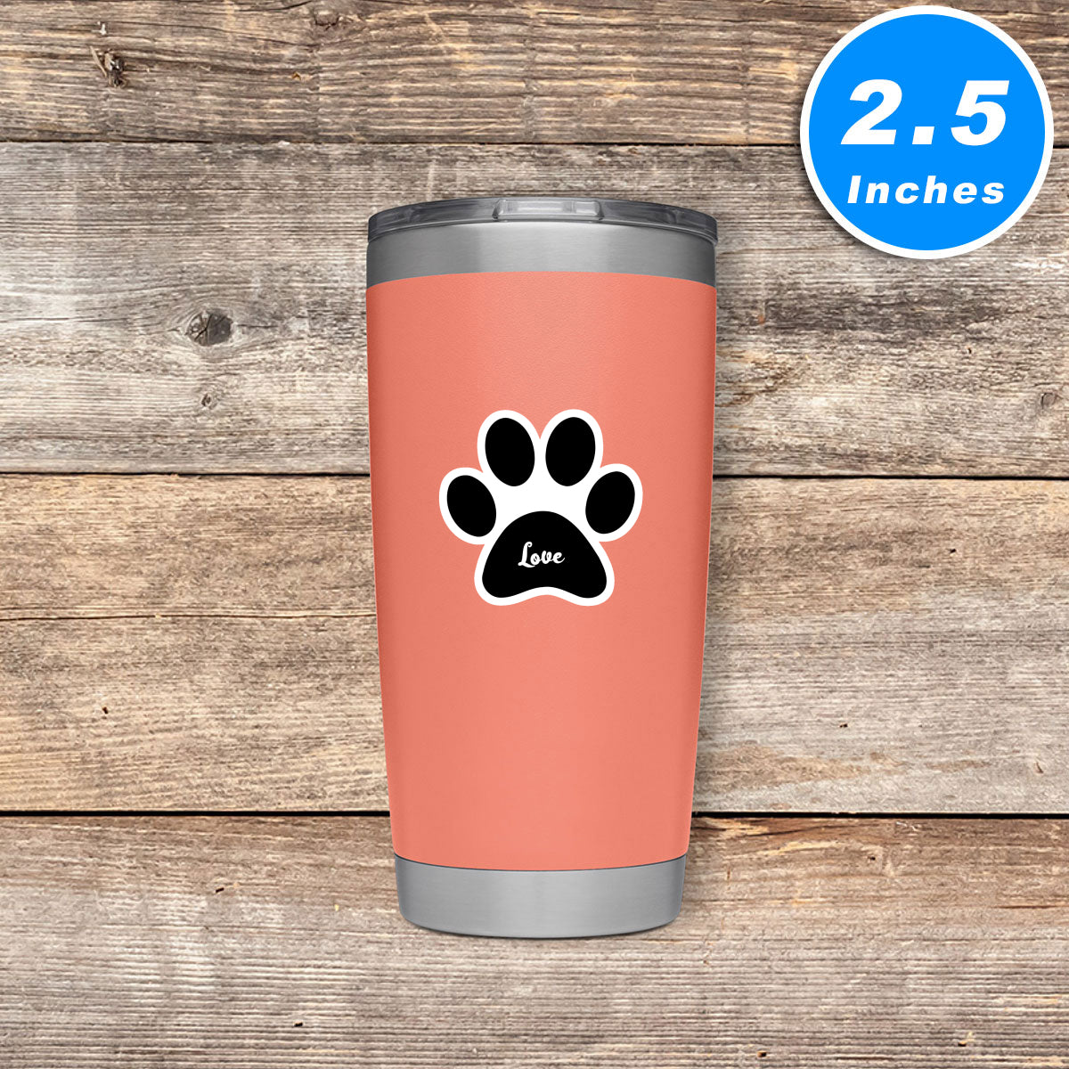 Dog Paw Love Vinyl Stickers