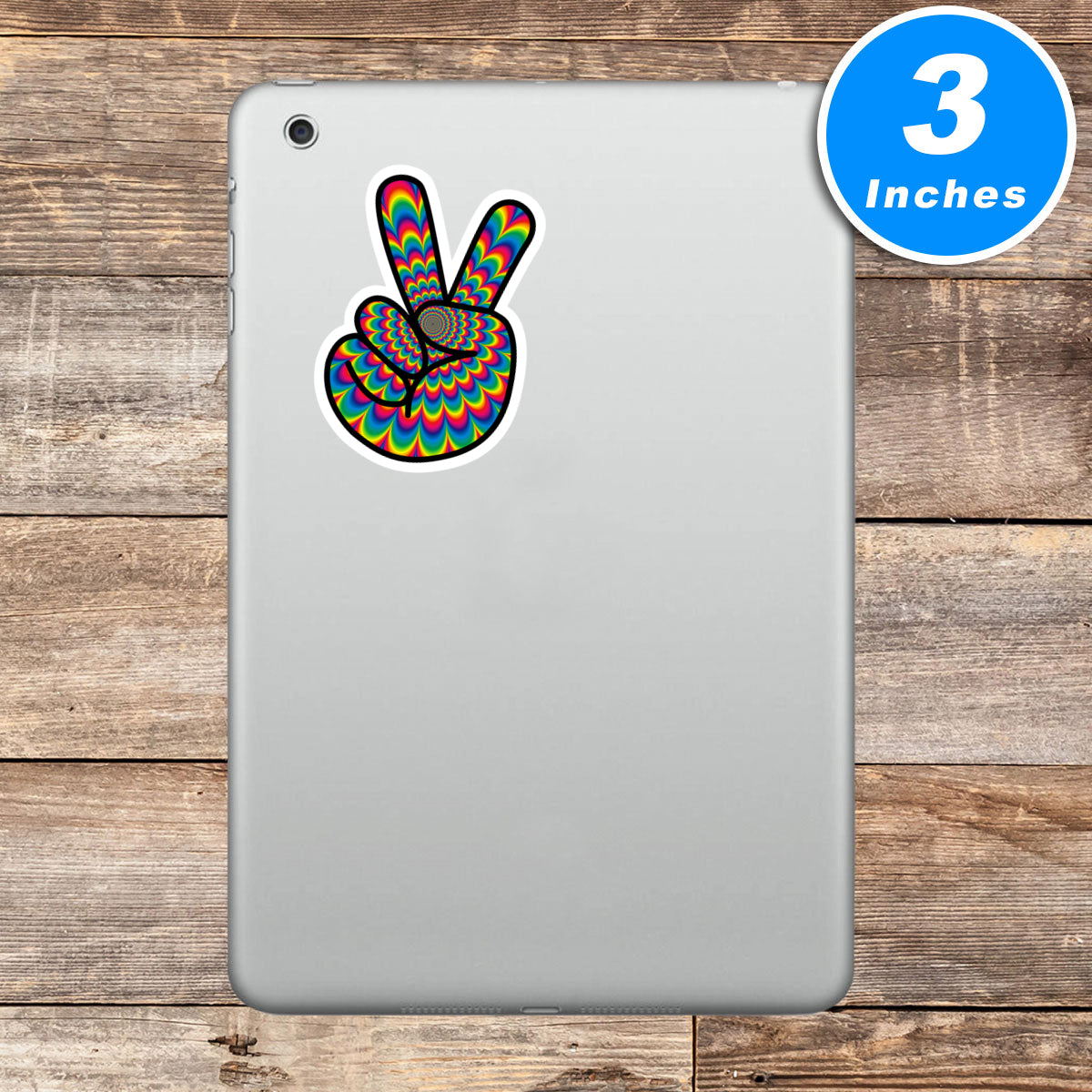 Psychedelic Peace Symbol Hippy Vinyl Stickers