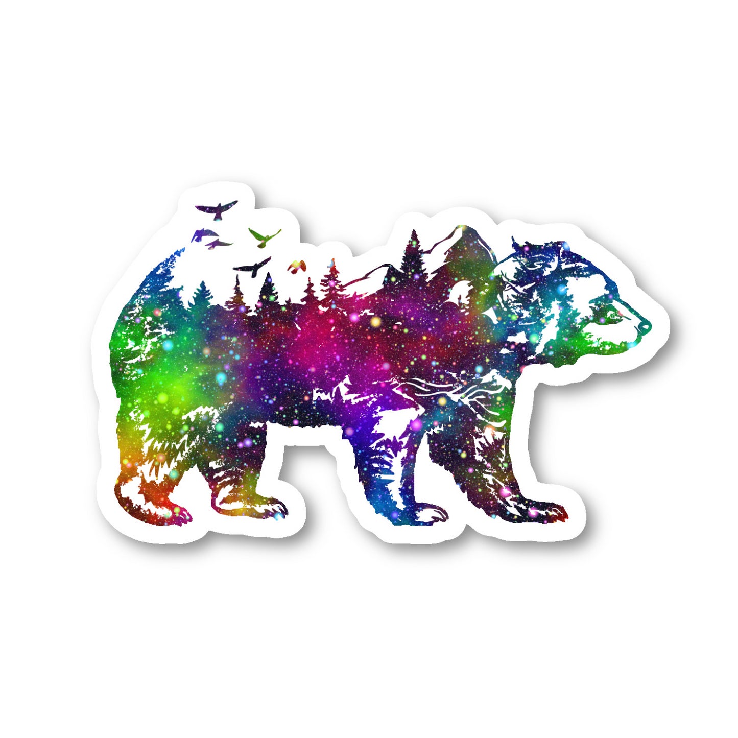 California Bear Galaxy Vinyl Sticker
