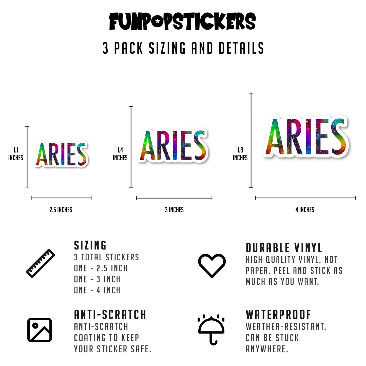 Aries Astrology Sign Vinyl Stickers