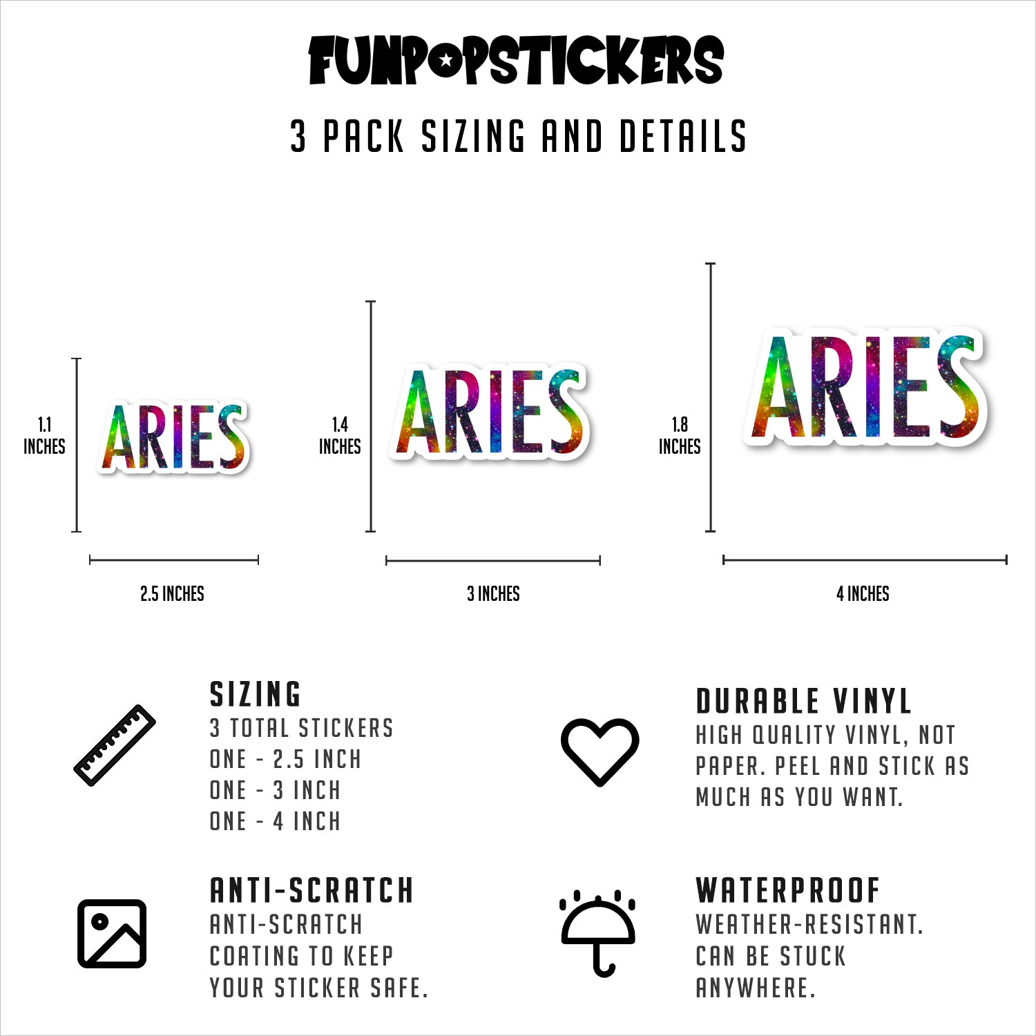 Aries Astrology Sign Vinyl Stickers