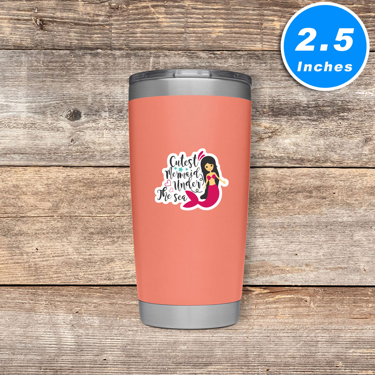 Cutest Mermaid Under The Sea Vinyl Stickers