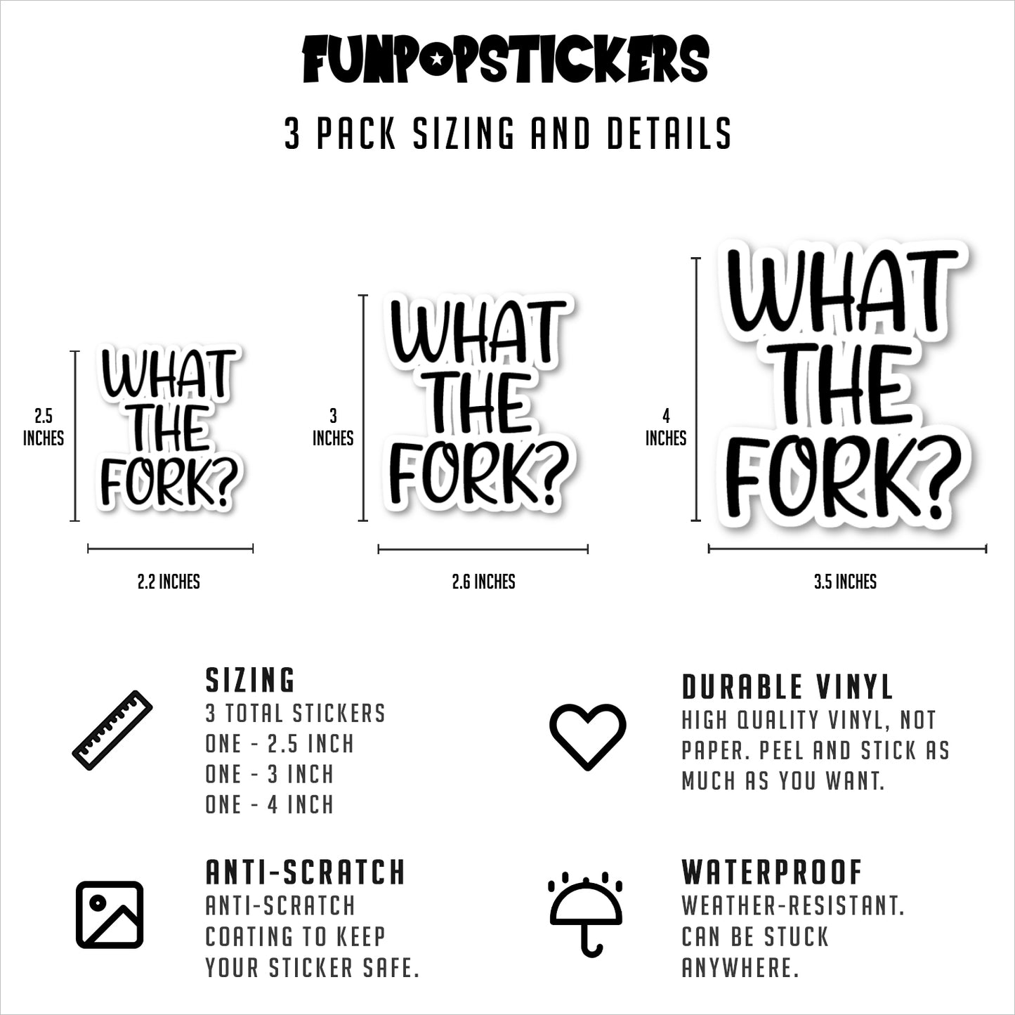 What The Fork Vinyl Stickers