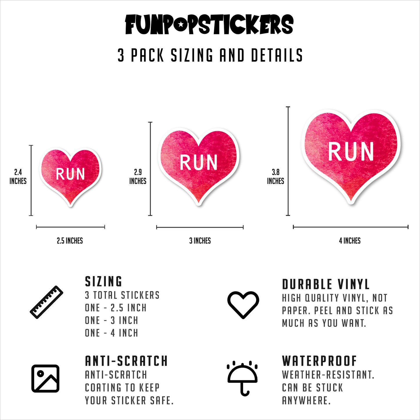 Running Vinyl Stickers