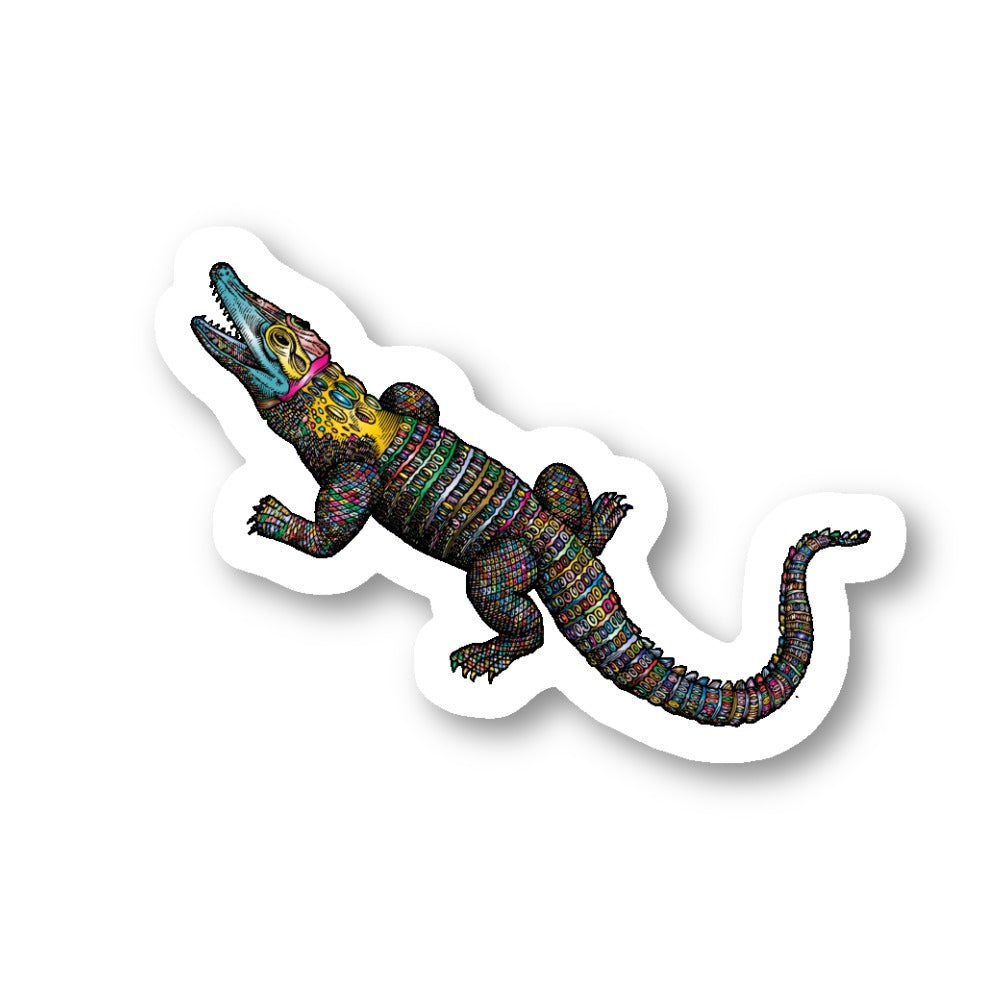 Alligator Colorful Vinyl Sticker