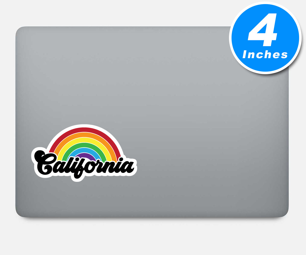 California Retro Rainbow Vinyl Stickers