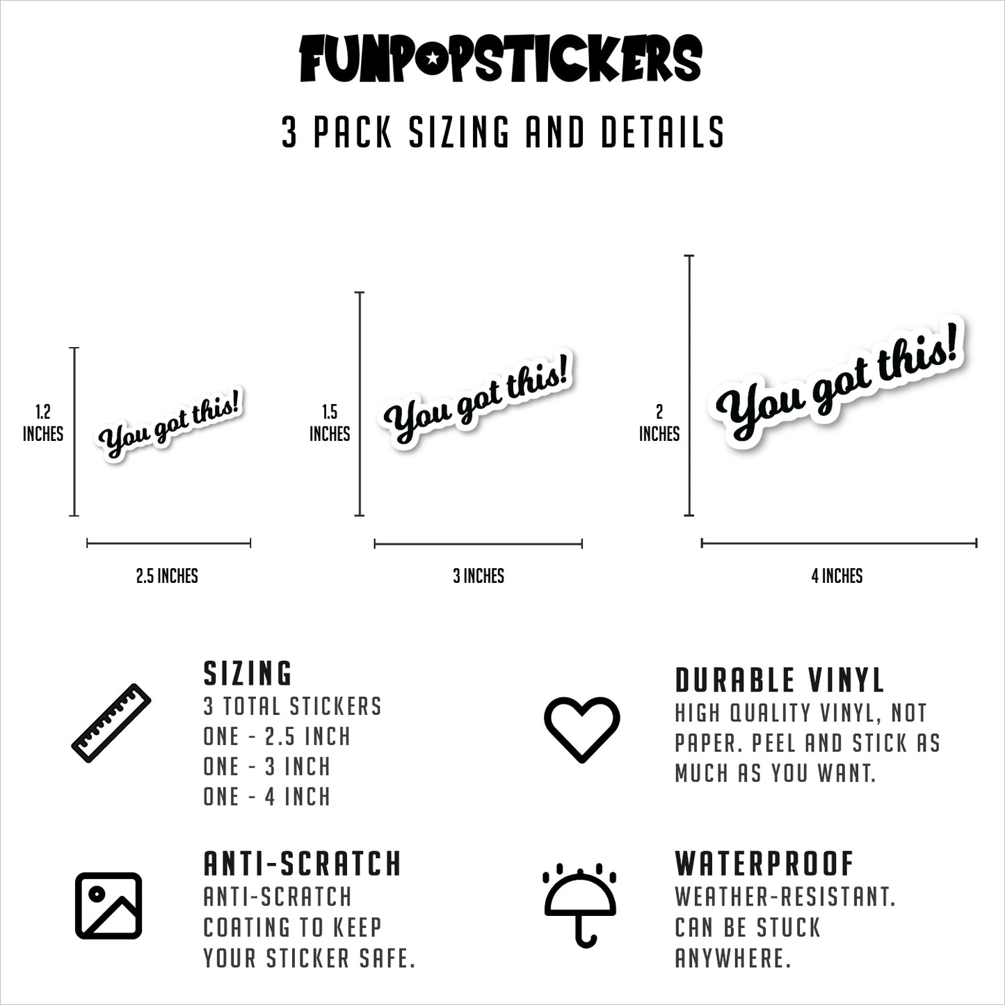 You Got This Vinyl Stickers