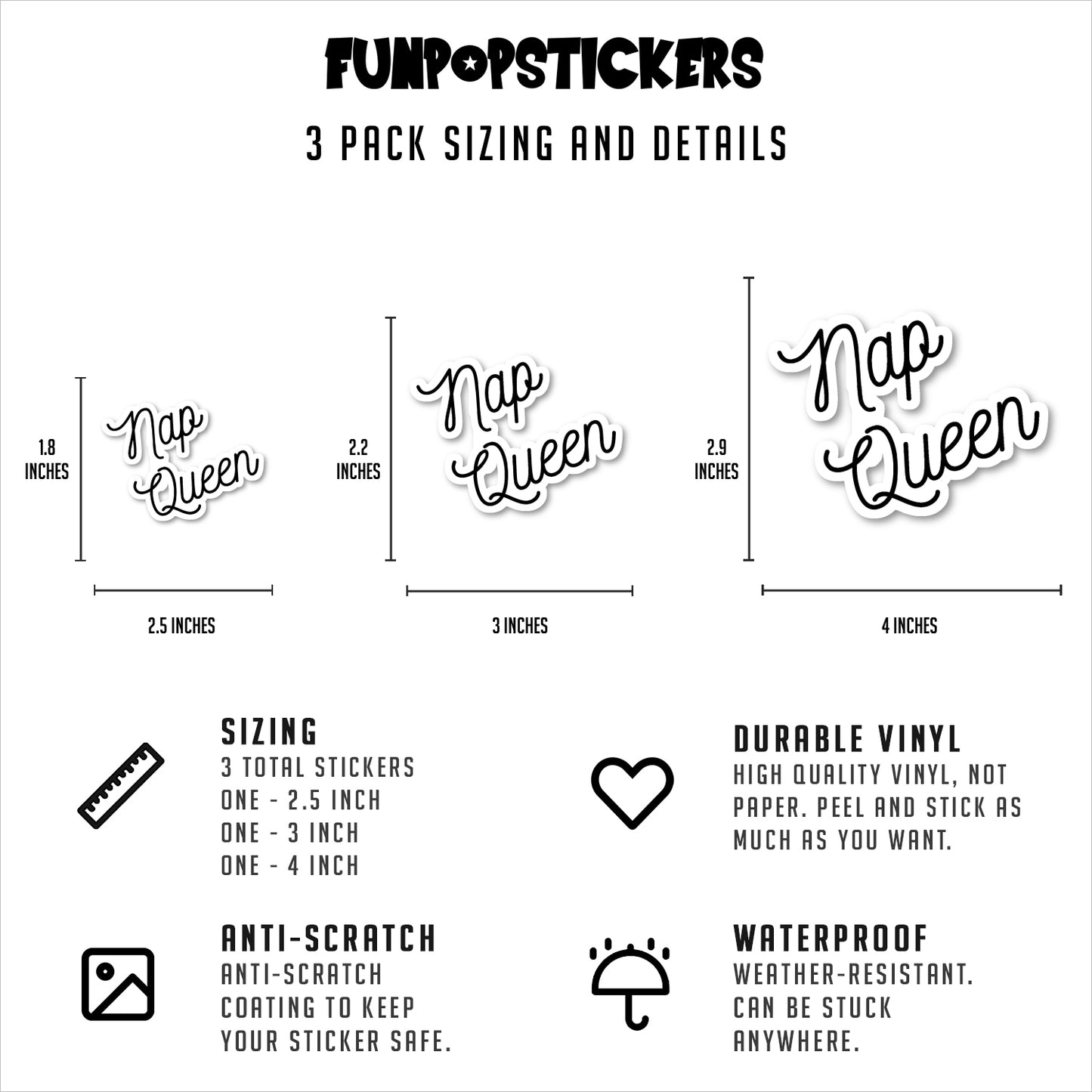 Nap Queen Vinyl Stickers