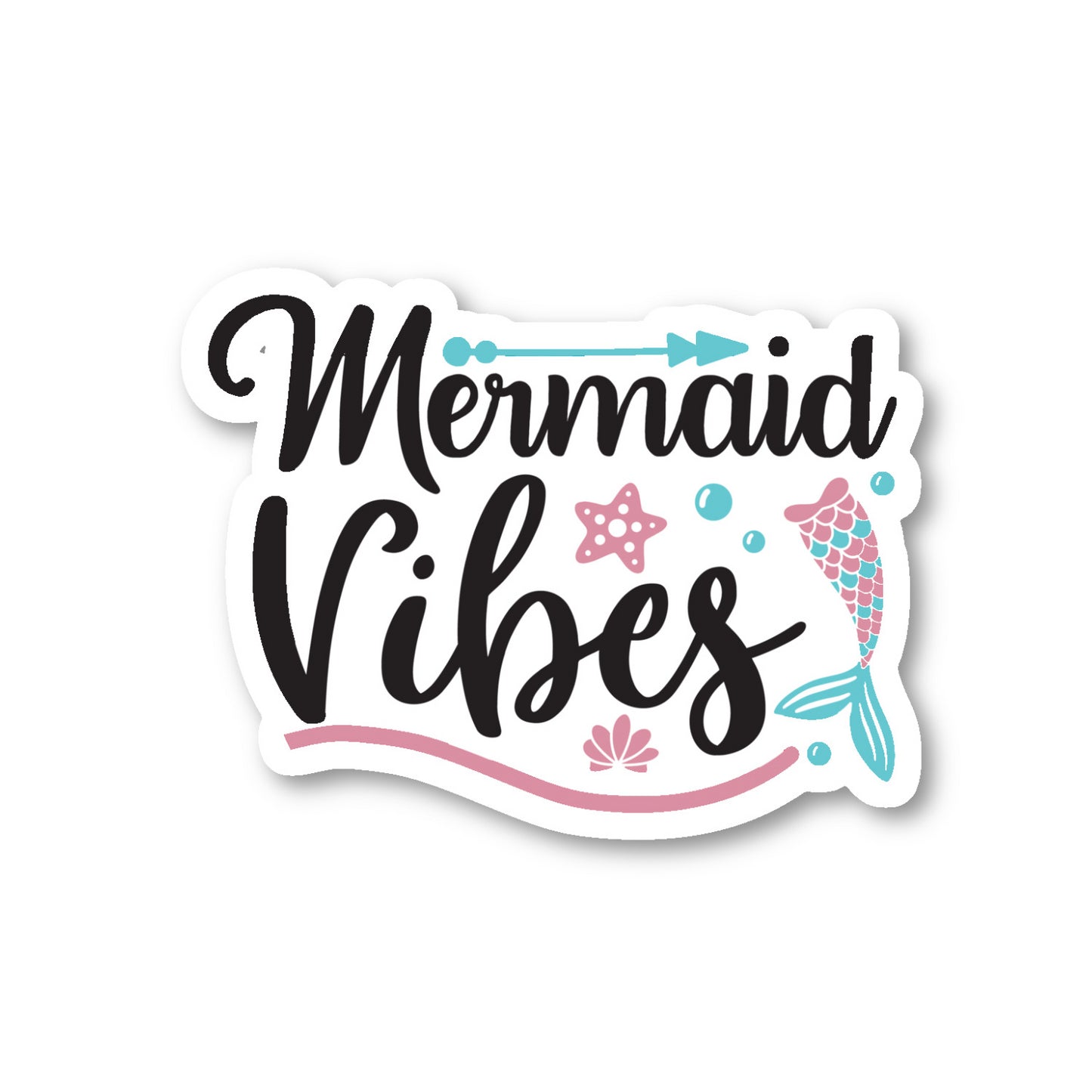 Mermaid Vibes Vinyl Sticker
