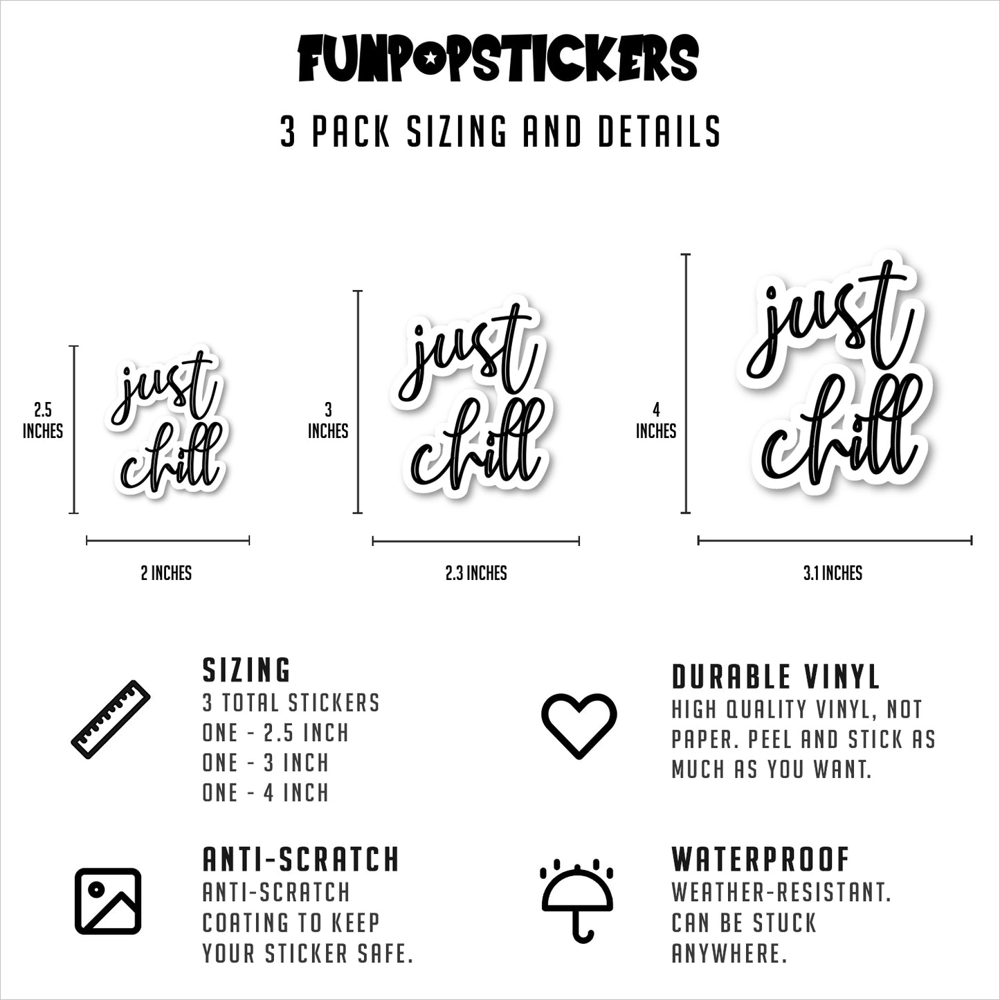 Just Chill Vinyl Stickers