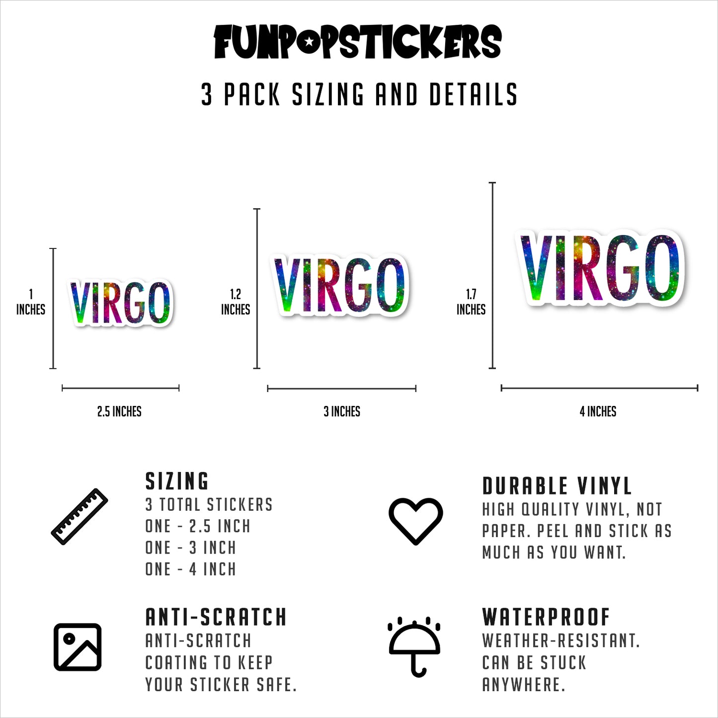 Virgo Astrology Sign Vinyl Stickers