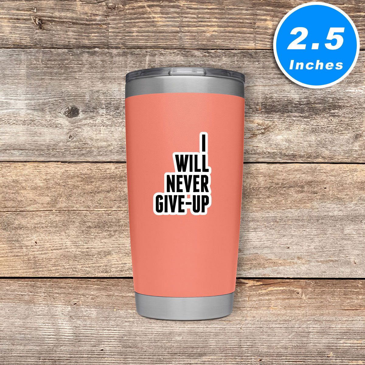 I Will Never Give Up Vinyl Stickers