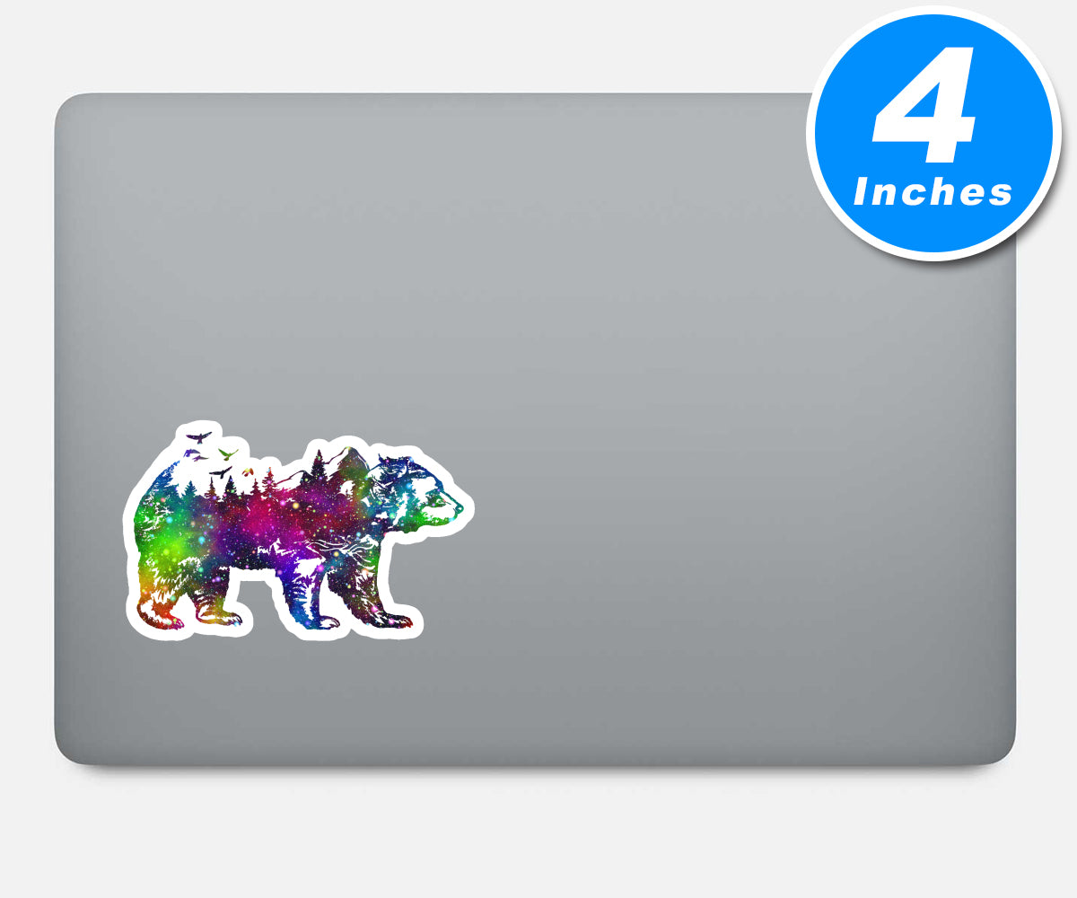 California Bear Galaxy Vinyl Stickers