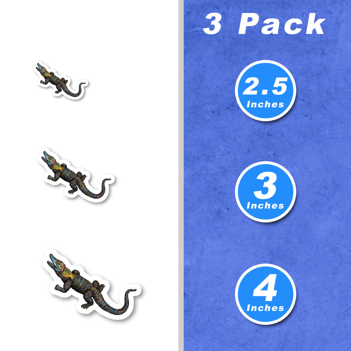 Alligator Colorful Vinyl Stickers