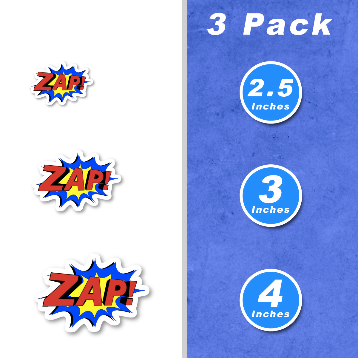 Zap Vinyl Stickers