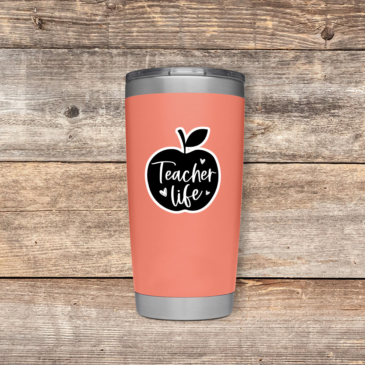 Teacher Life Apple For The Teacher Vinyl Stickers